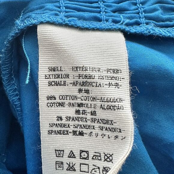 Free People L Bali Babe Royal Blue Bodycon Gather Cotton Halter Y2K Dress - Picture 8 of 10